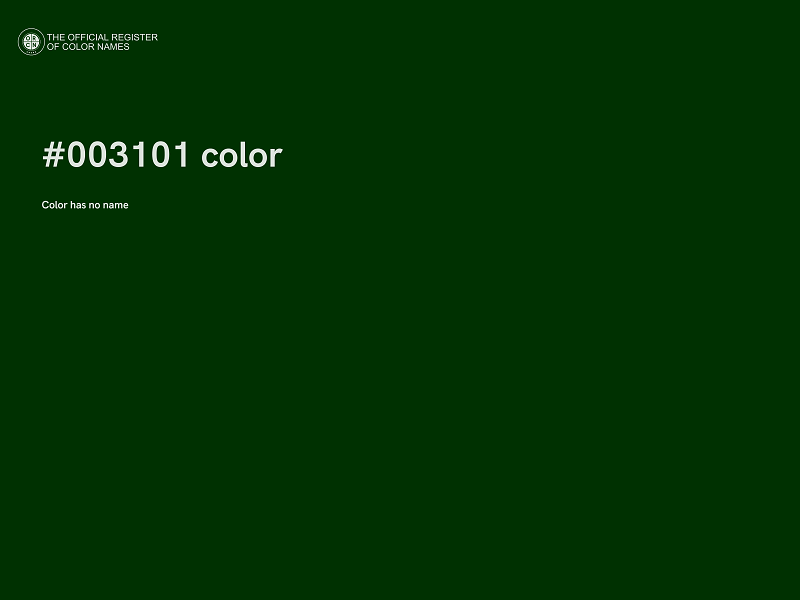 #003101 color image