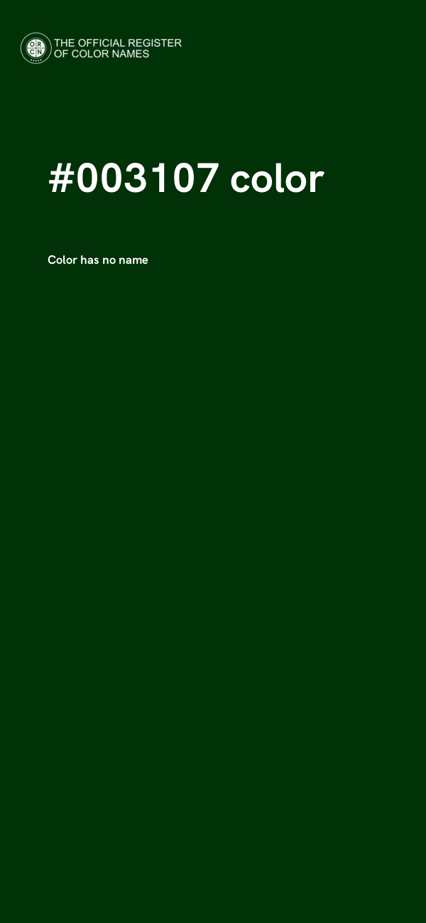 #003107 color image