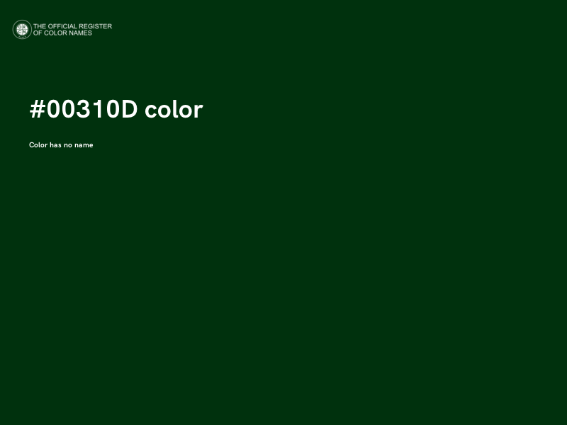 #00310D color image