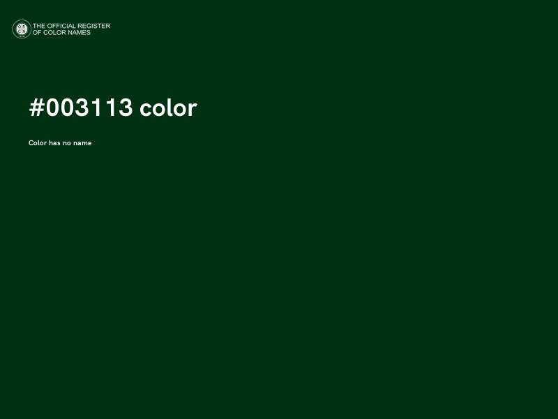#003113 color image
