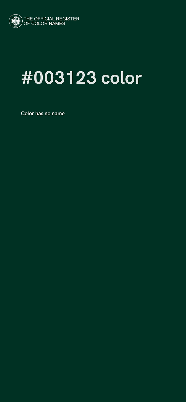 #003123 color image