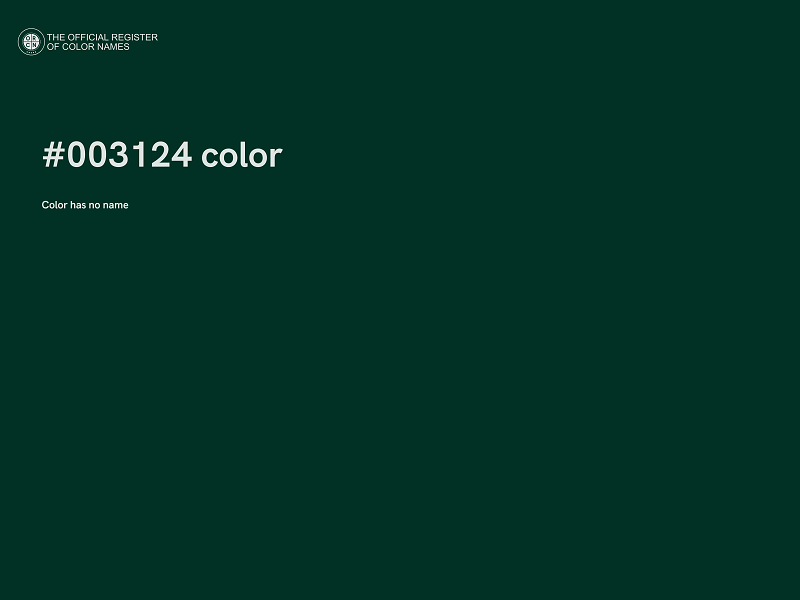 #003124 color image