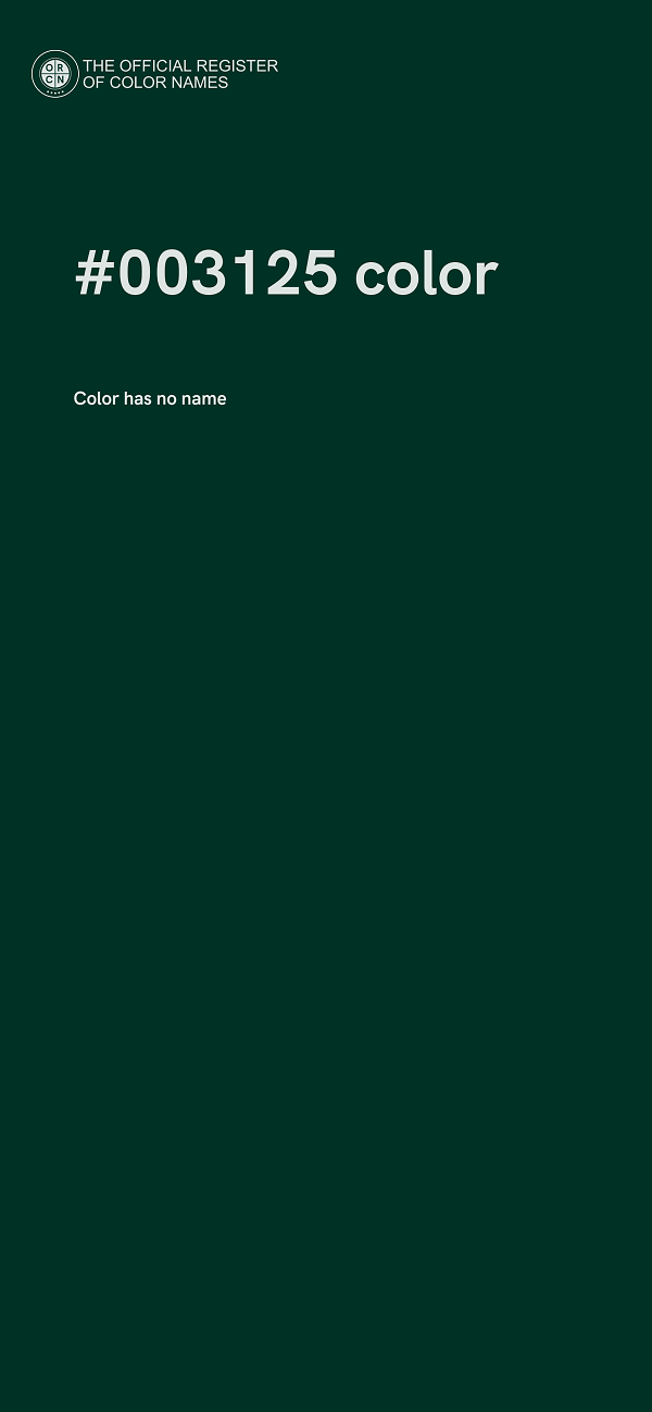 #003125 color image