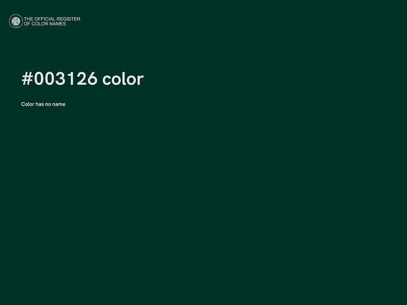 #003126 color image