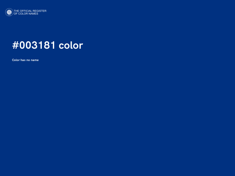 #003181 color image