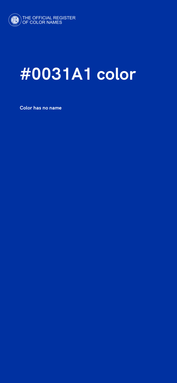 #0031A1 color image