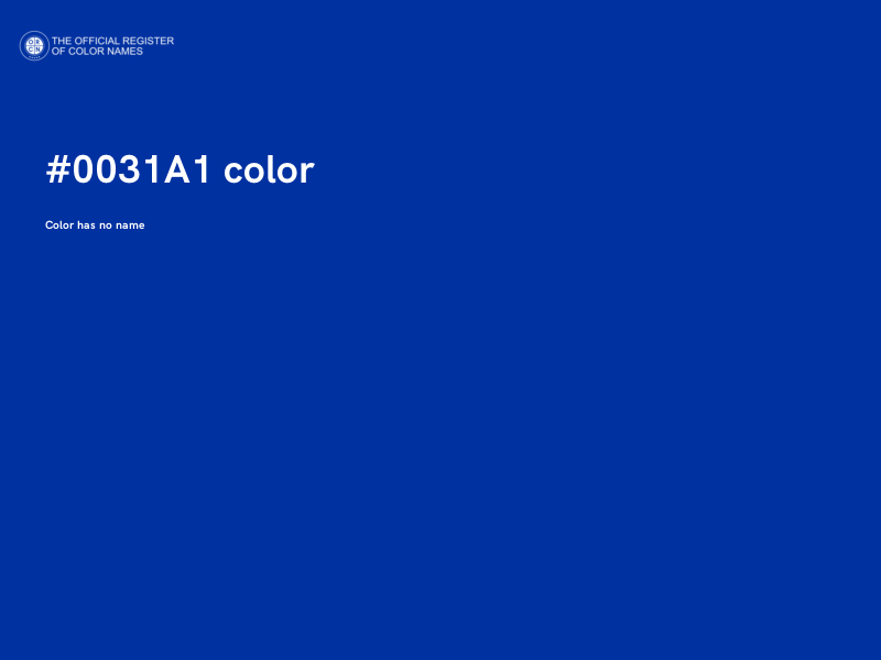 #0031A1 color image