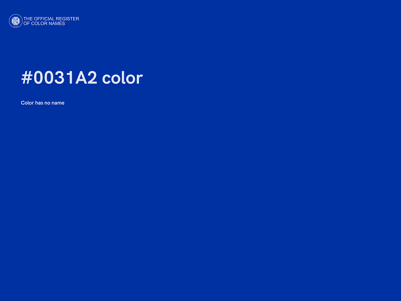#0031A2 color image