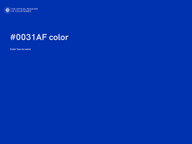 #0031AF color image