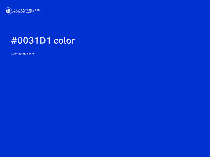 #0031D1 color image