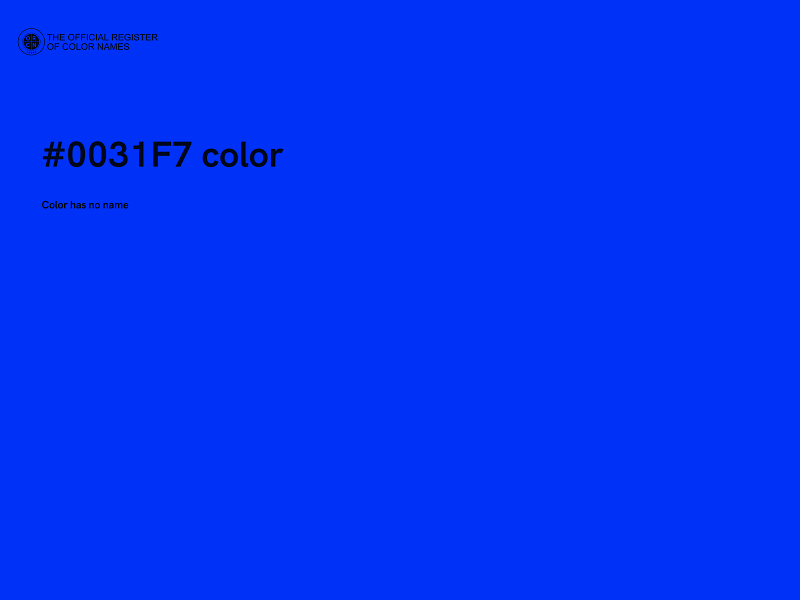 #0031F7 color image