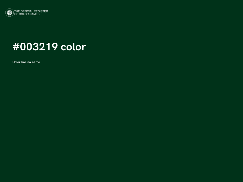 #003219 color image