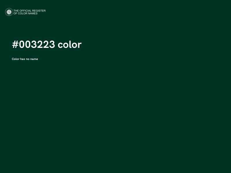 #003223 color image