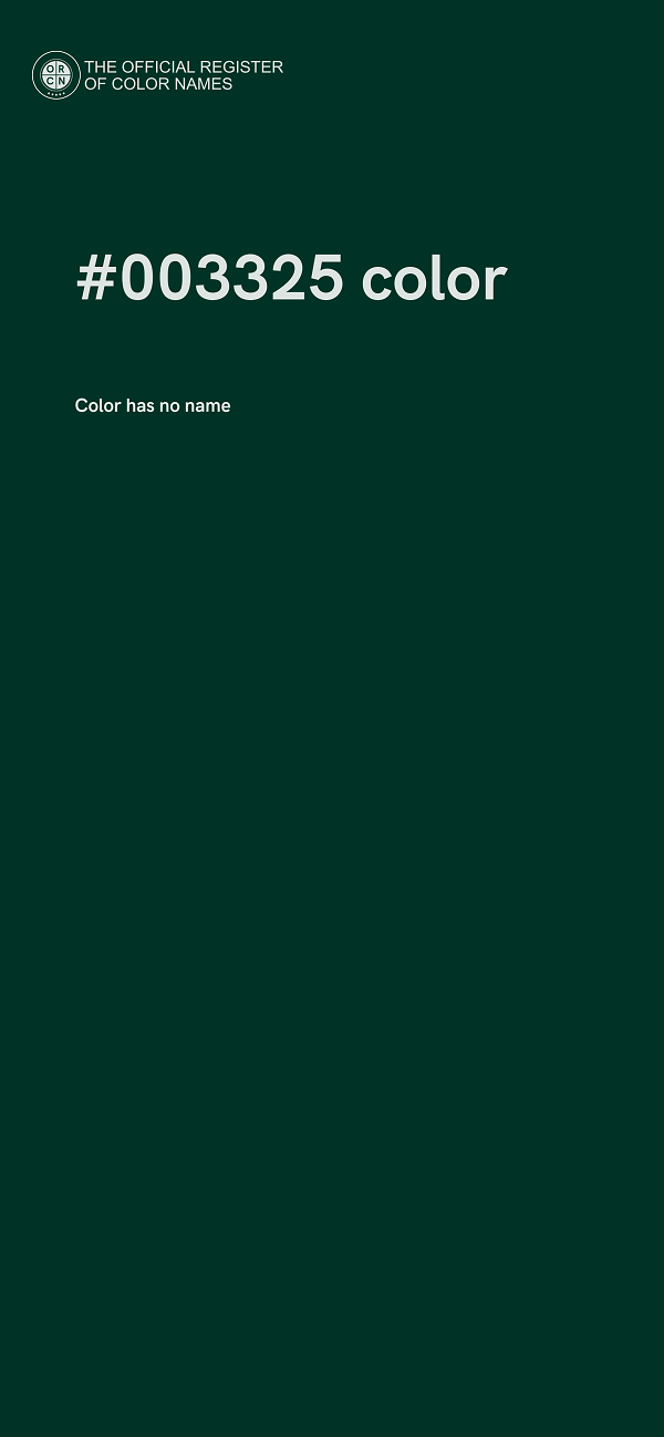 #003325 color image