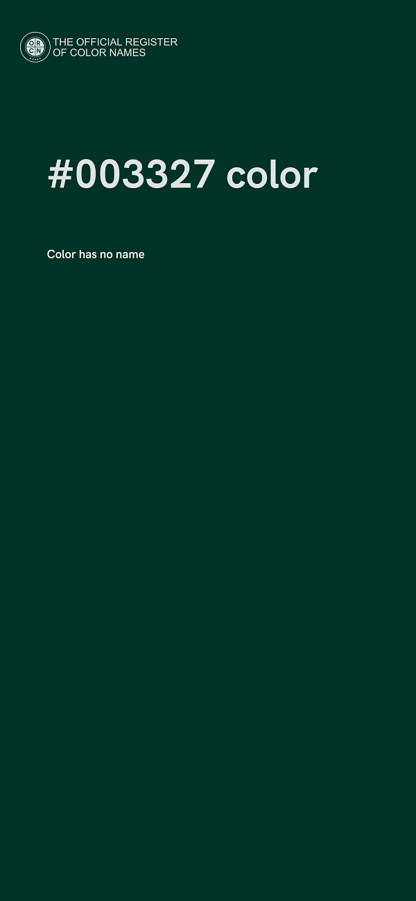 #003327 color image