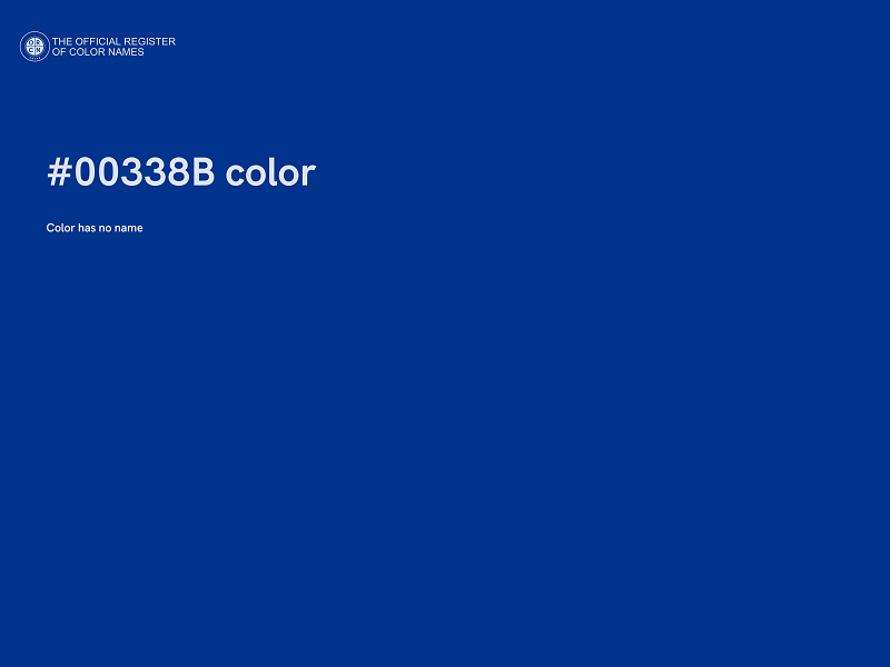 #00338B color image