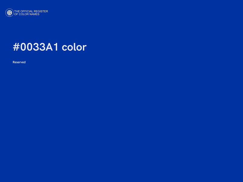 #0033A1 color image