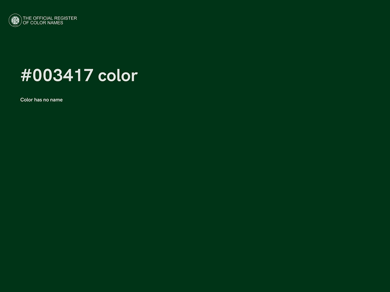#003417 color image