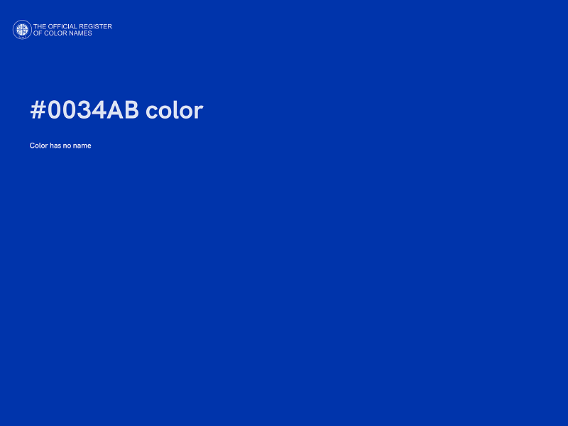 #0034AB color image