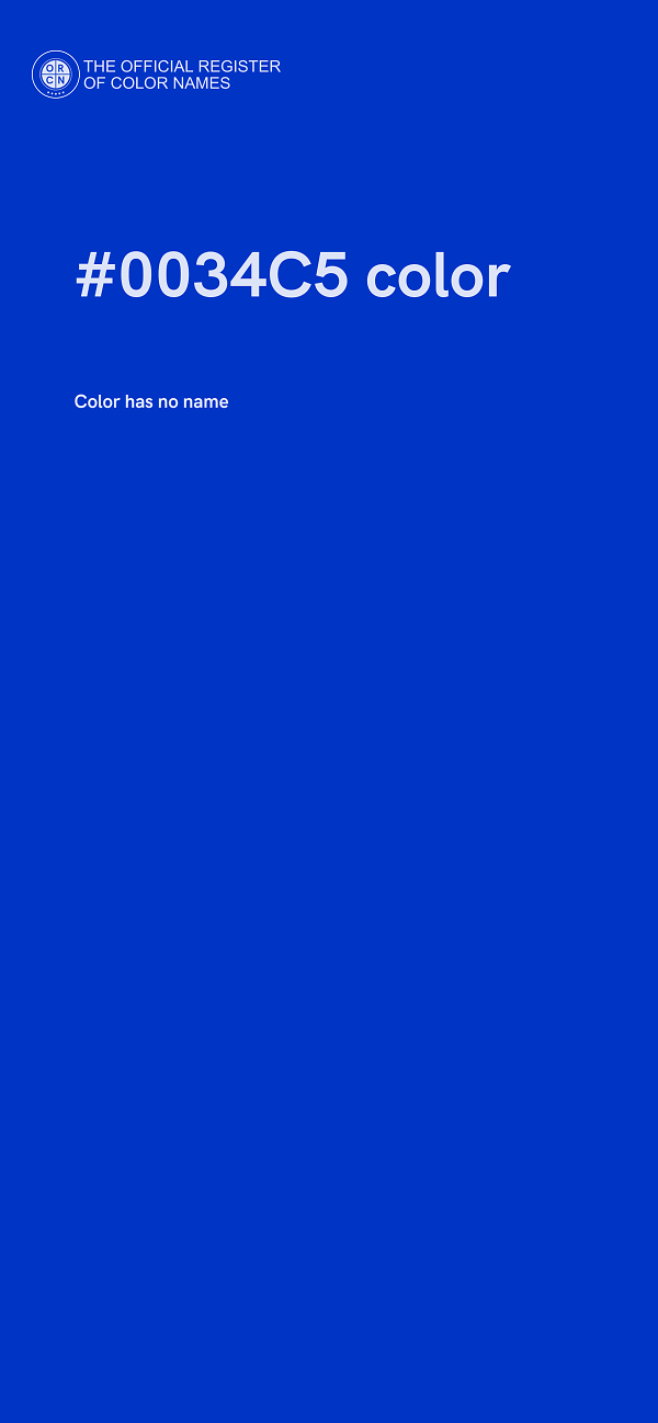 #0034C5 color image