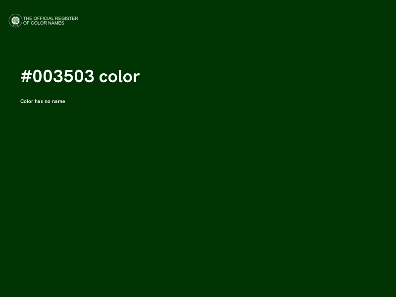 #003503 color image