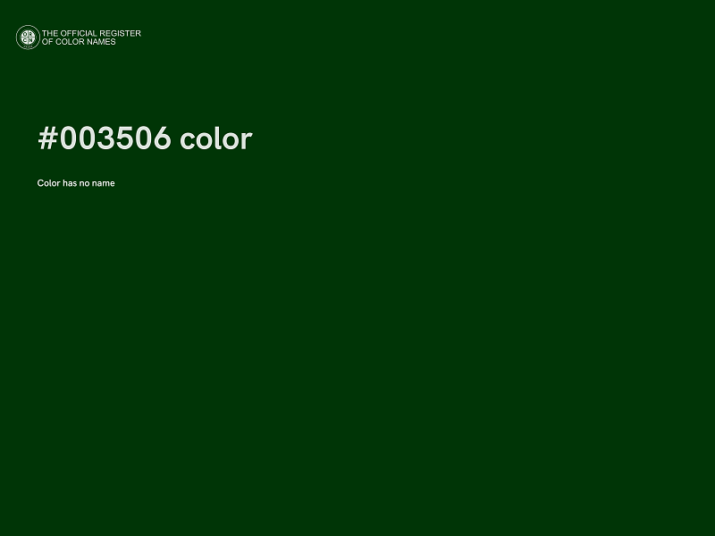 #003506 color image