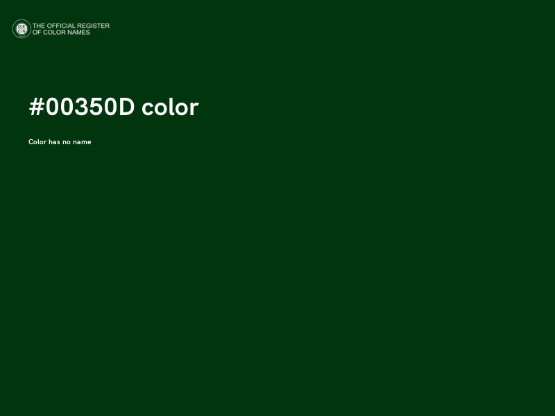 #00350D color image