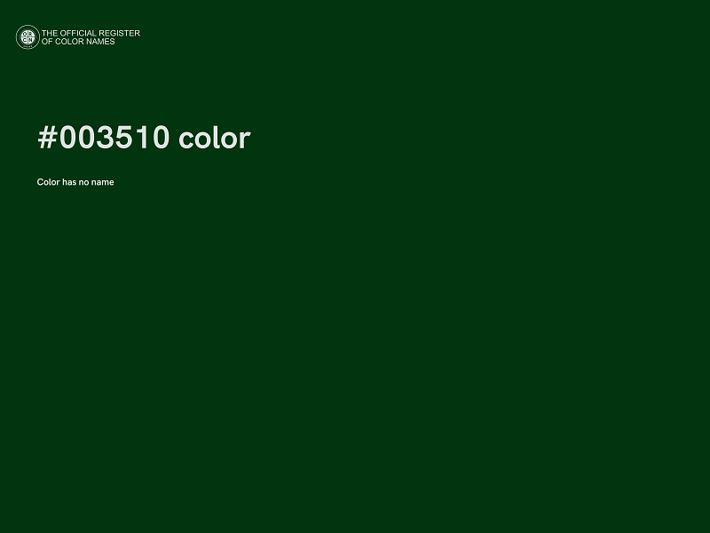 #003510 color image
