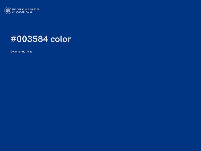 #003584 color image
