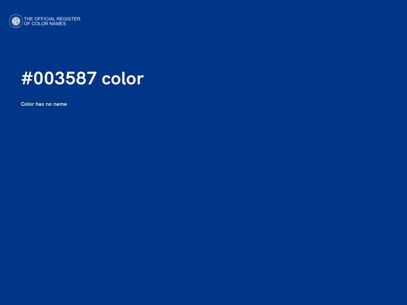 #003587 color image