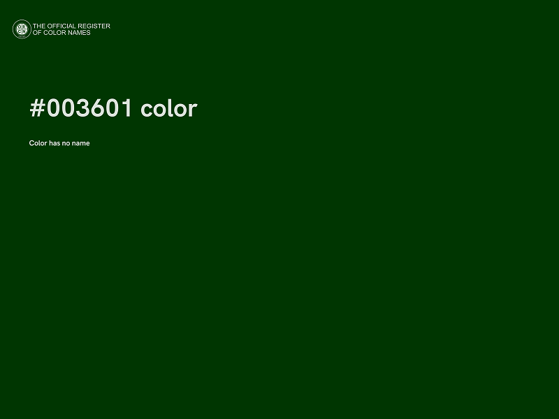 #003601 color image