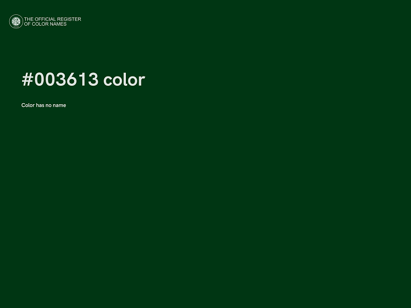 #003613 color image