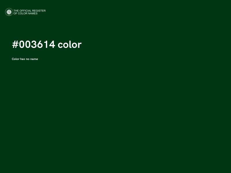 #003614 color image