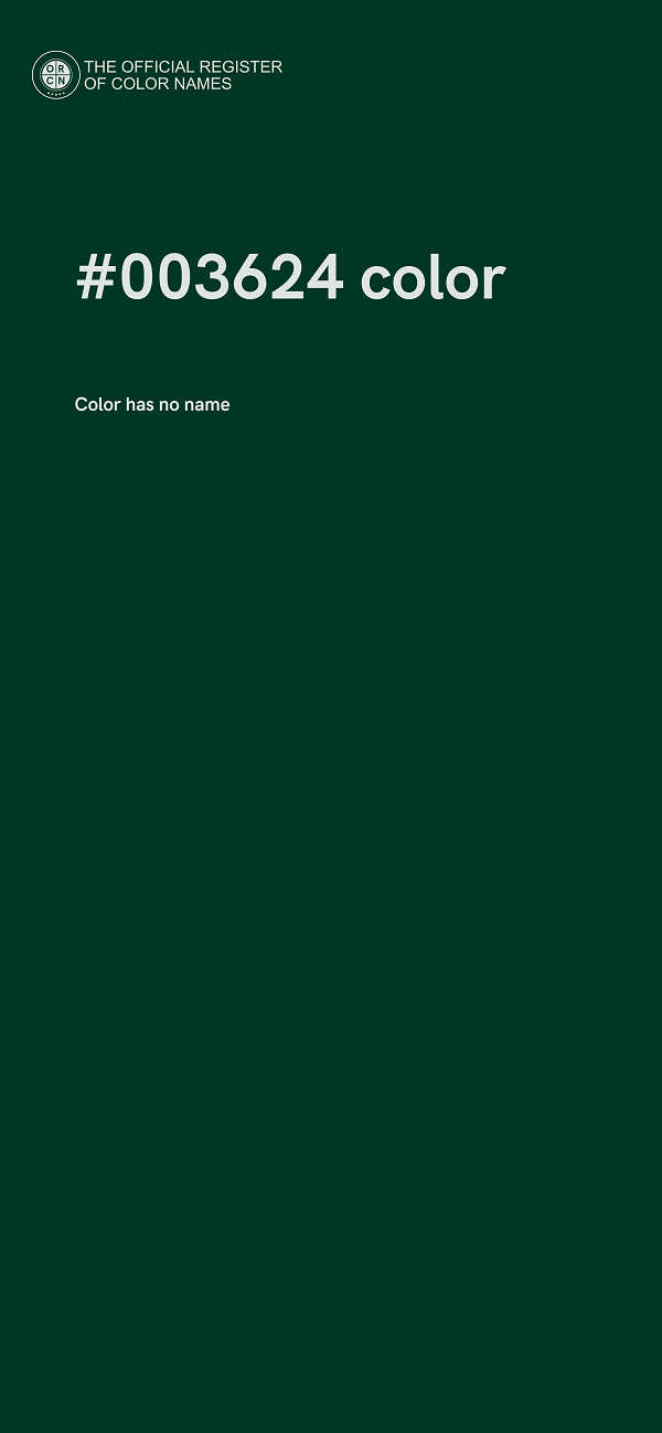 #003624 color image