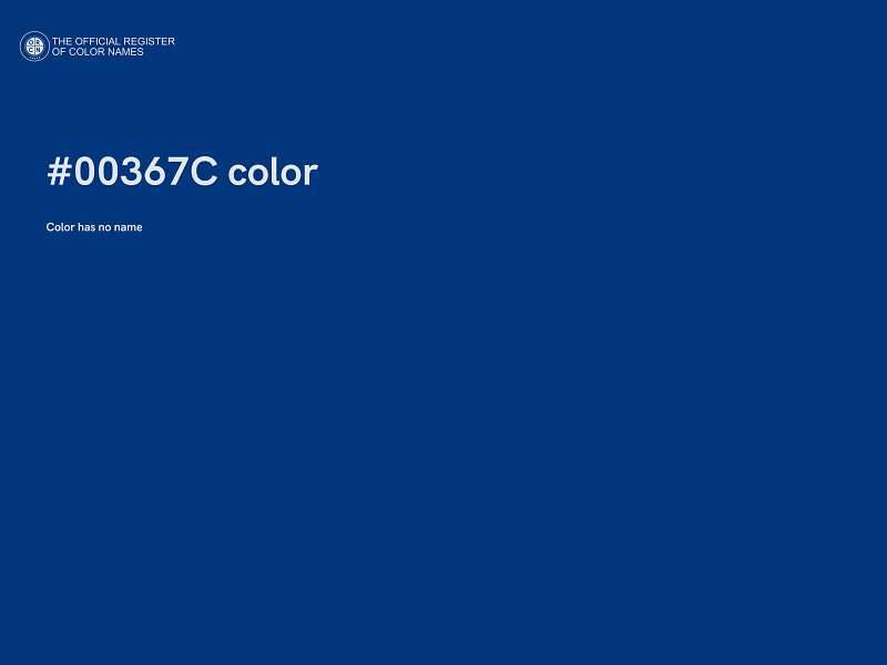 #00367C color image