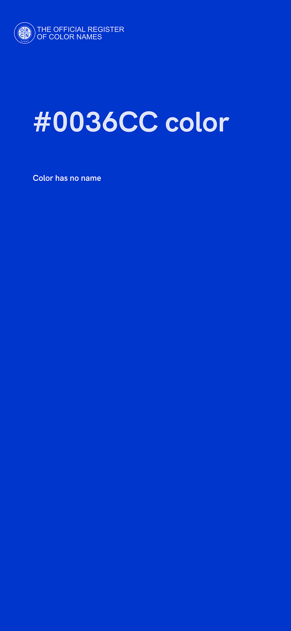 #0036CC color image