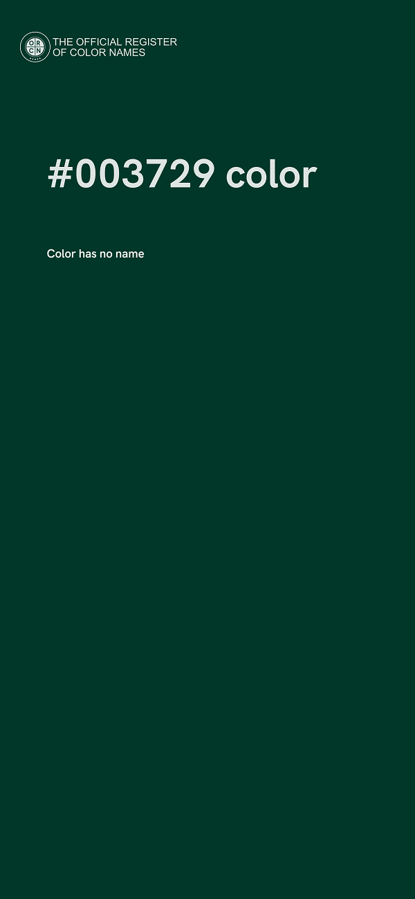 #003729 color image