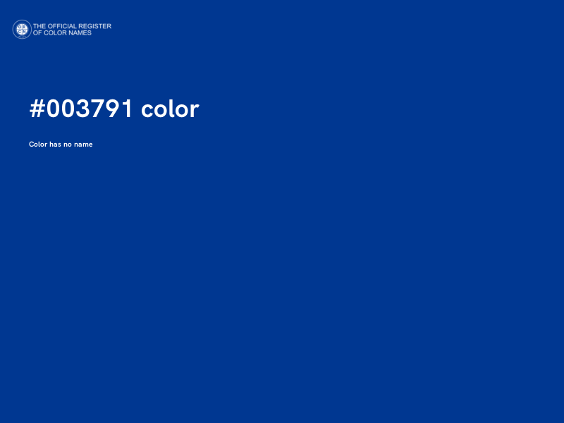 #003791 color image
