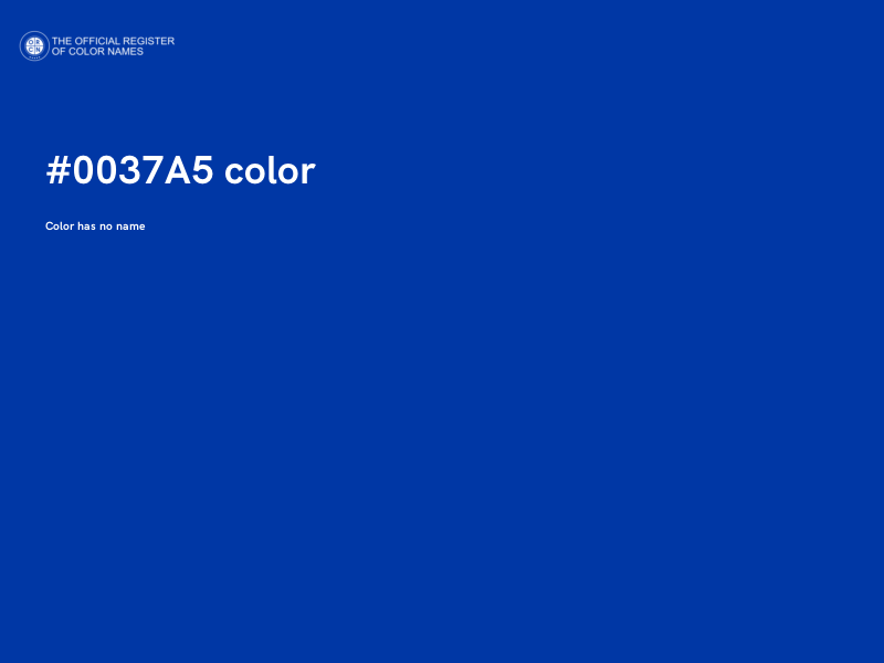 #0037A5 color image