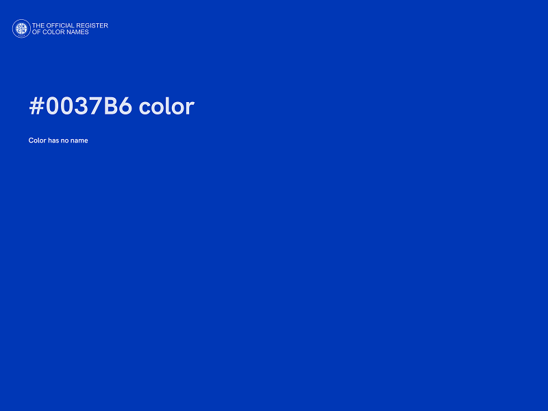 #0037B6 color image