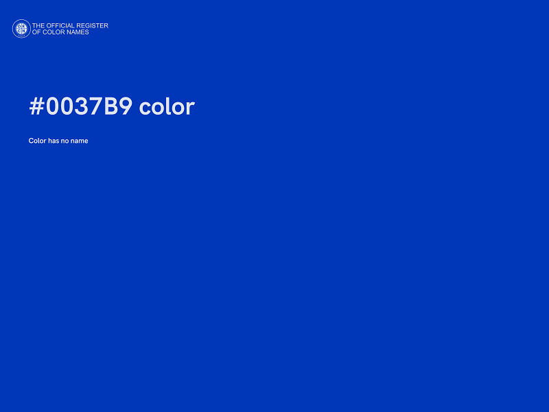 #0037B9 color image