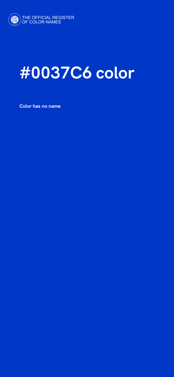 #0037C6 color image