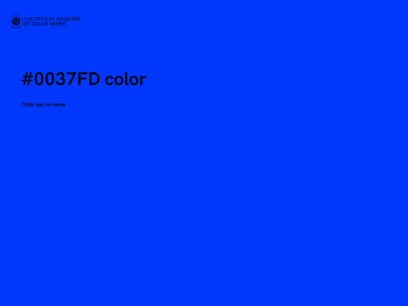 #0037FD color image