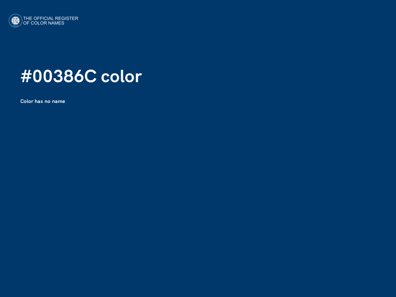 #00386C color image