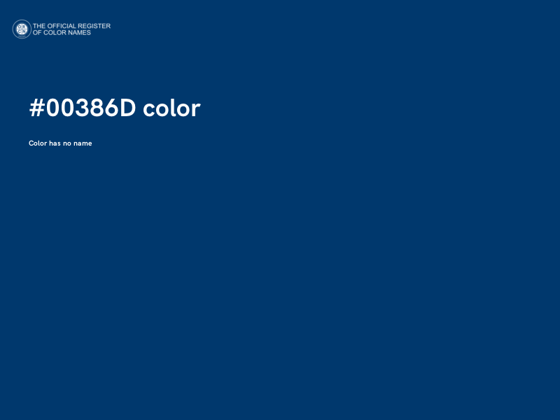 #00386D color image