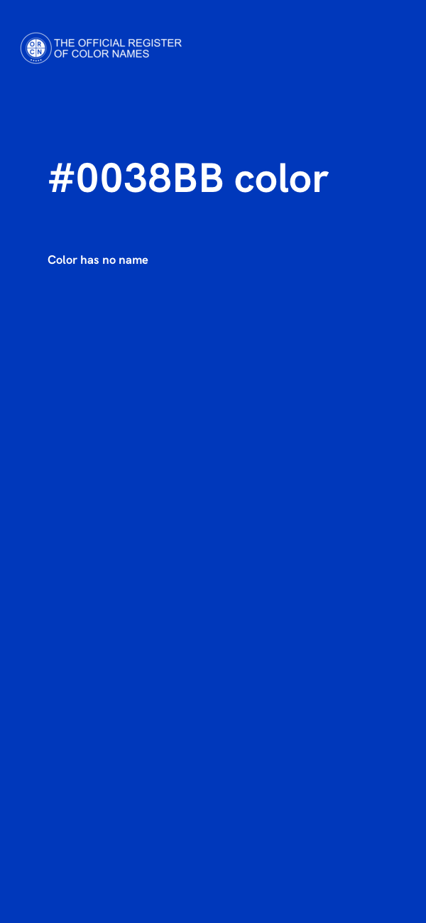 #0038BB color image