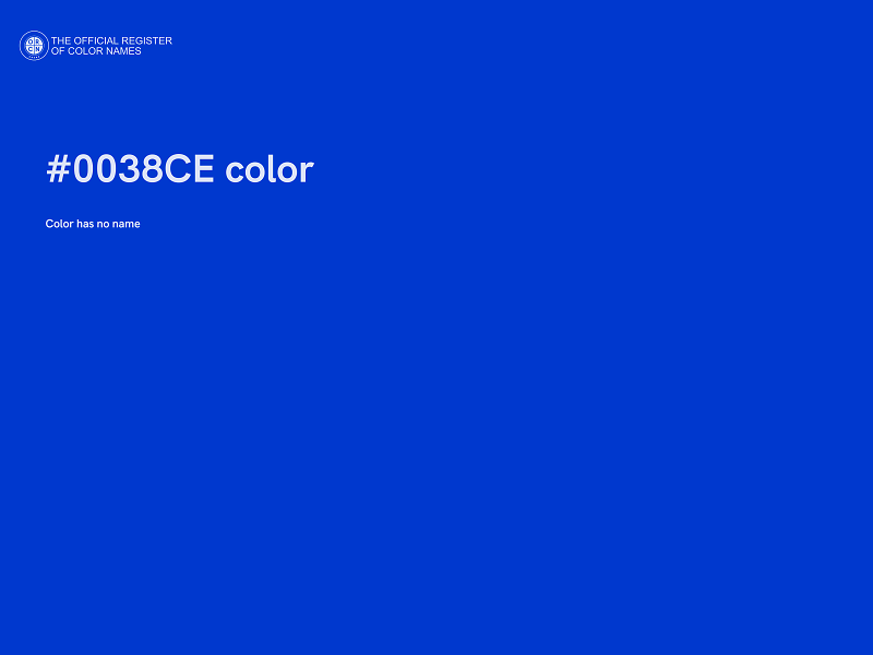 #0038CE color image