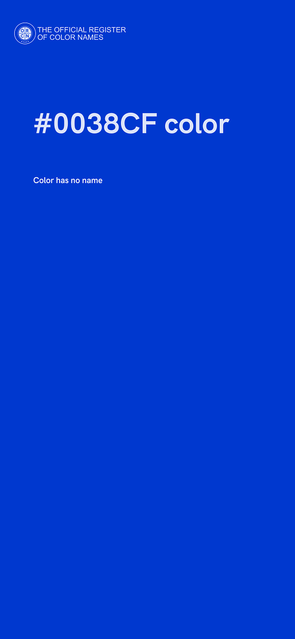 #0038CF color image