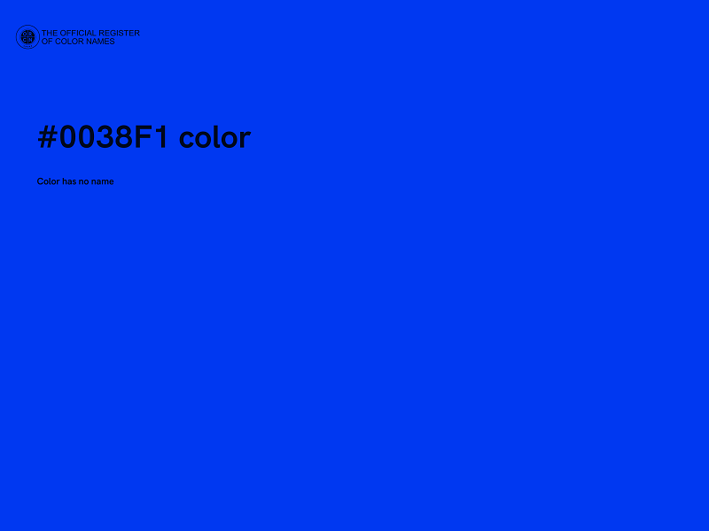 #0038F1 color image