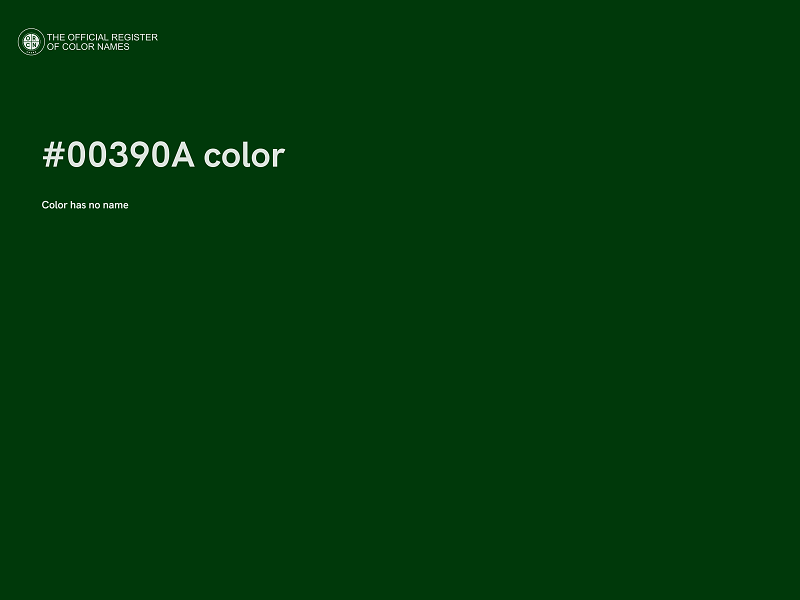 #00390A color image